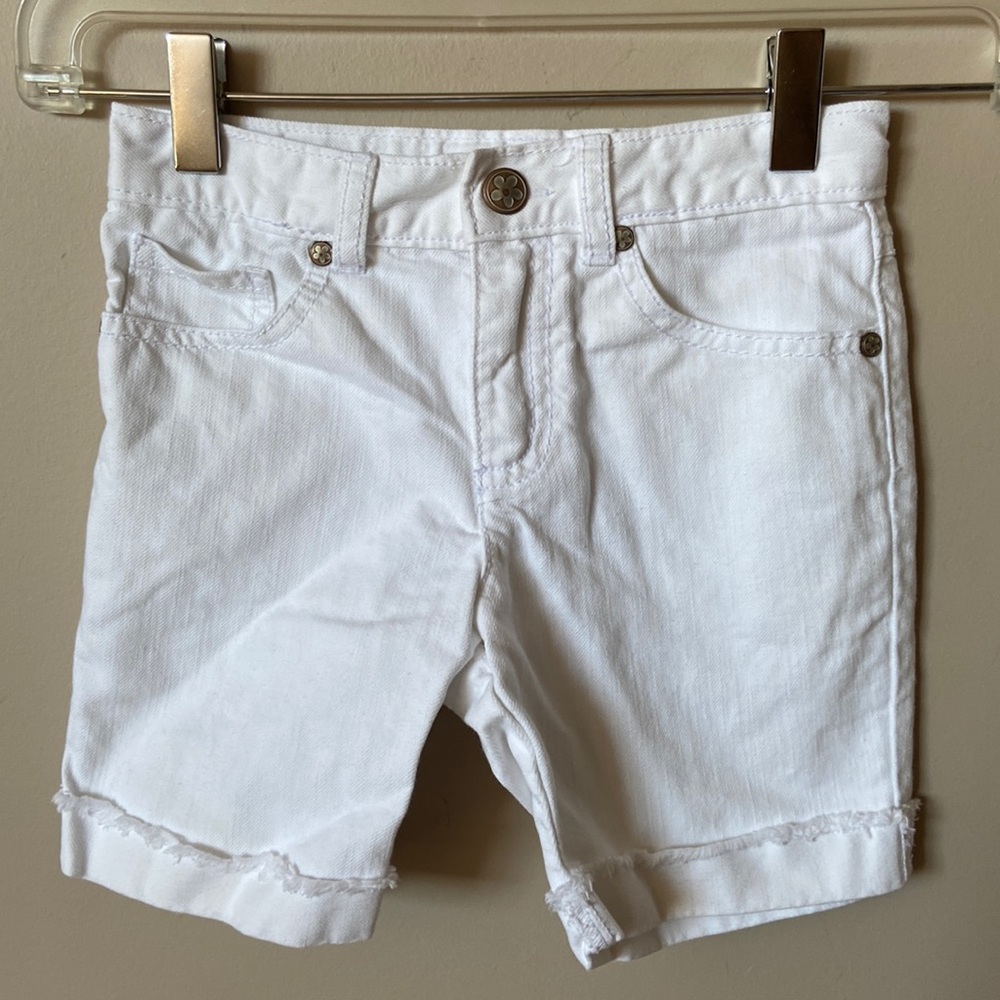 gymboree white adjustable waist denim / jean shorts